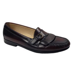 COLE HAAN Men's Leather Pinch Buckle Kiltie Mahogany Loafer Shoe Size 10.5